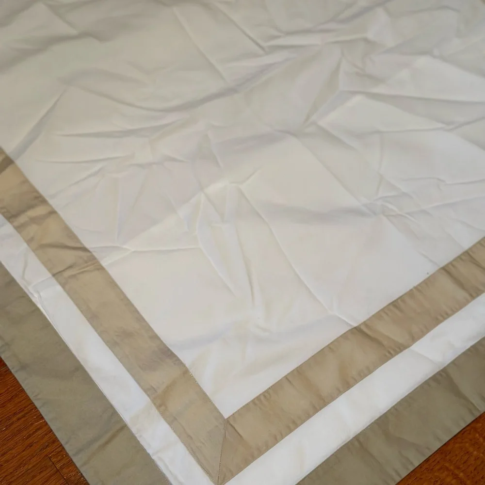 Restoration Hardware (2) Cotton Pillow Shams Size 27.5” 29.5” Made In Italy